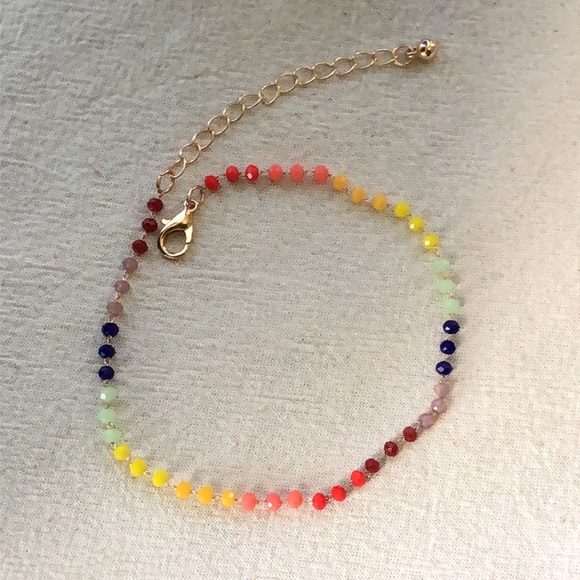 Multicolored Boho Anklet - Picture 9 of 9